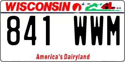 WI license plate 841WWM