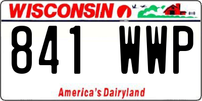 WI license plate 841WWP
