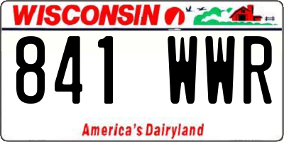 WI license plate 841WWR