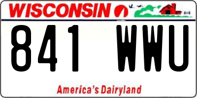 WI license plate 841WWU