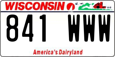 WI license plate 841WWW