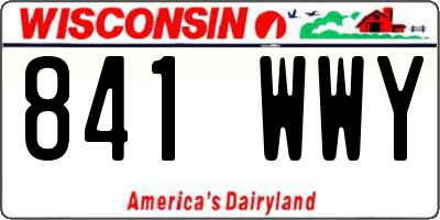 WI license plate 841WWY