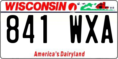 WI license plate 841WXA