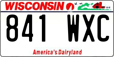 WI license plate 841WXC