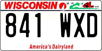 WI license plate 841WXD