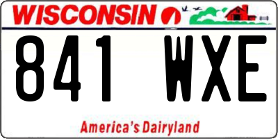 WI license plate 841WXE