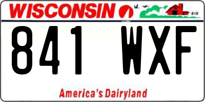 WI license plate 841WXF