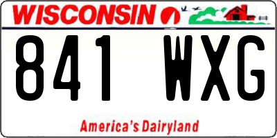 WI license plate 841WXG