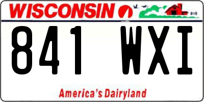 WI license plate 841WXI