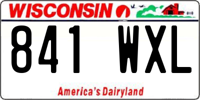 WI license plate 841WXL