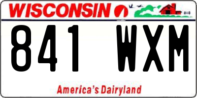 WI license plate 841WXM