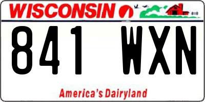 WI license plate 841WXN