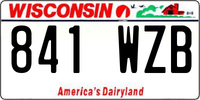 WI license plate 841WZB