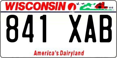 WI license plate 841XAB