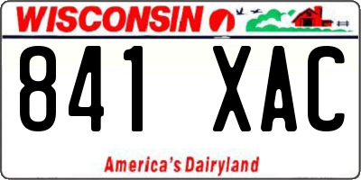 WI license plate 841XAC