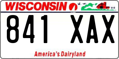 WI license plate 841XAX