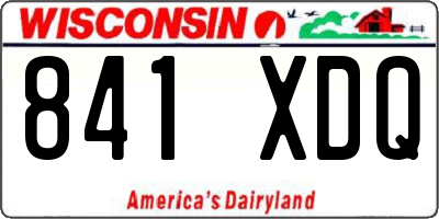 WI license plate 841XDQ
