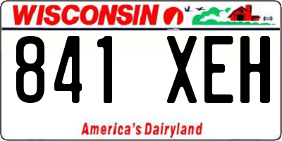 WI license plate 841XEH