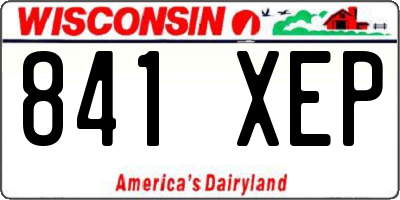 WI license plate 841XEP