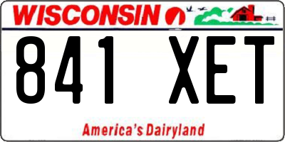WI license plate 841XET
