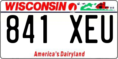 WI license plate 841XEU