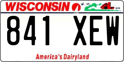 WI license plate 841XEW