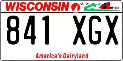 WI license plate 841XGX