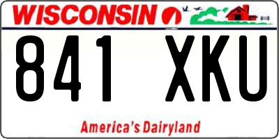 WI license plate 841XKU