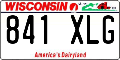 WI license plate 841XLG