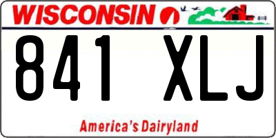 WI license plate 841XLJ