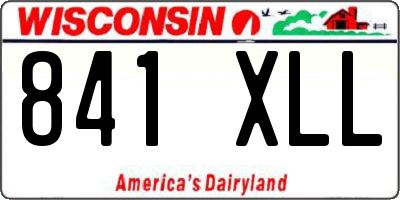 WI license plate 841XLL
