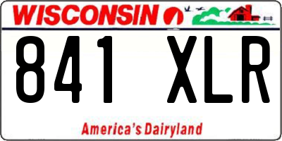 WI license plate 841XLR