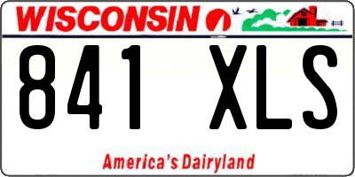 WI license plate 841XLS