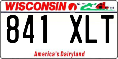 WI license plate 841XLT