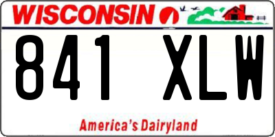 WI license plate 841XLW