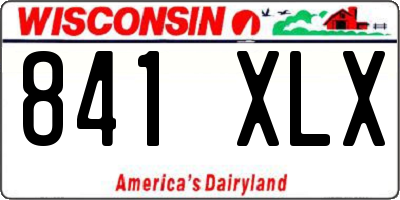 WI license plate 841XLX