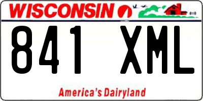 WI license plate 841XML