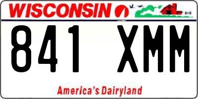 WI license plate 841XMM