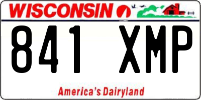 WI license plate 841XMP
