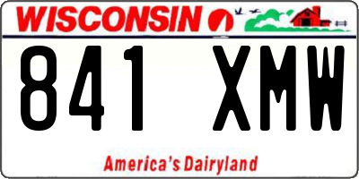 WI license plate 841XMW