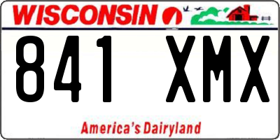 WI license plate 841XMX
