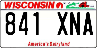 WI license plate 841XNA
