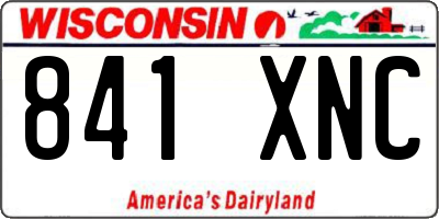 WI license plate 841XNC