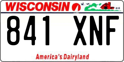 WI license plate 841XNF