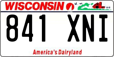 WI license plate 841XNI