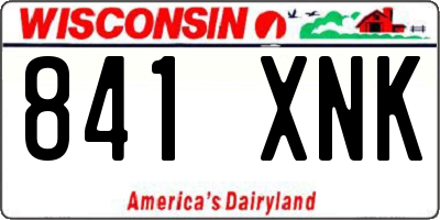 WI license plate 841XNK