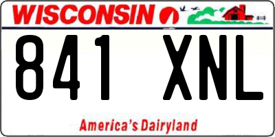 WI license plate 841XNL