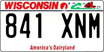 WI license plate 841XNM