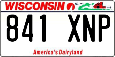WI license plate 841XNP