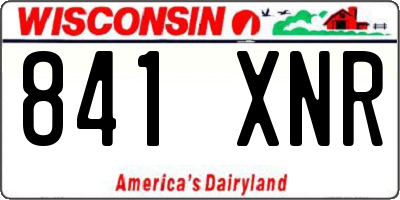 WI license plate 841XNR